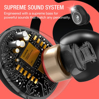 Clarium True Wireless Earbuds Bluetooth 5.0 Headphone (Charging Case Included) IPX5 TWS Premium Sound in-Ear Headphones with Microphone Engineered for The Best Calls and Music Experience,Sports