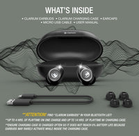 Clarium True Wireless Earbuds Bluetooth 5.0 Headphone (Charging Case Included) IPX5 TWS Premium Sound in-Ear Headphones with Microphone Engineered for The Best Calls and Music Experience,Sports