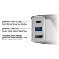 GENKI Covert Dock 2 Charger for Nintendo Switch, Steam Deck 45W 4K60Hz HDMI Output Ultra Portable and Safe Dock