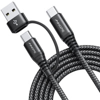 AINOPE 2-Pack 6.6ft 60W USB C to USB C Charger Cable