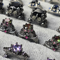Imported Crystal Rings for Women Blue Heart & Oval Designs