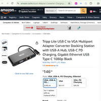 USB-C Multiport Adapter Tripp Lite USB HUB - HDMI 4K, LAN, USB, 60W PD Charging