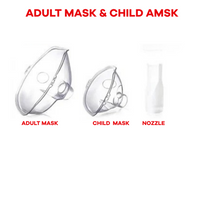 Portable Mesh Nebulizer Machine with Masks & Mini Inhaler for Kids & Adults
