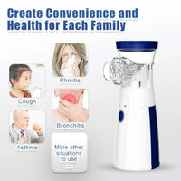 Portable Mesh Nebulizer Machine with Masks & Mini Inhaler for Kids & Adults