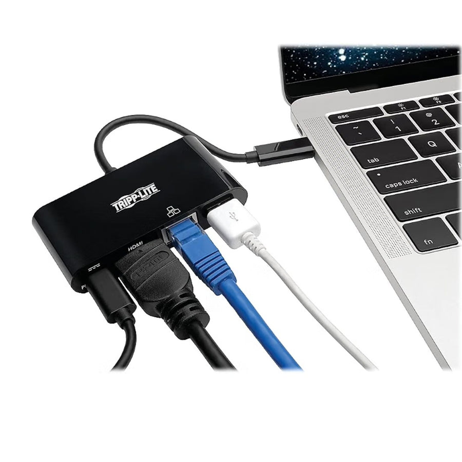 USB-C Multiport Adapter Tripp Lite USB HUB - HDMI 4K, LAN, USB, 60W PD Charging